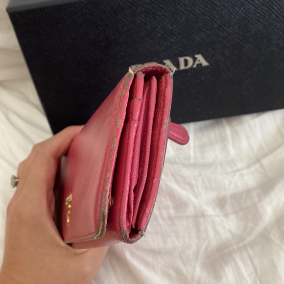Prada Saffiano Wallet Peonia - Picture 6 of 9